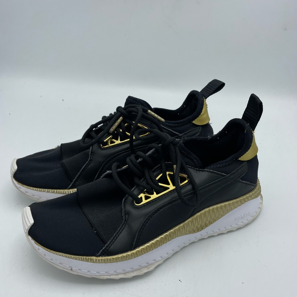 Puma Black and Gold Women's Athletic Sneakers - Picture 8 of 10